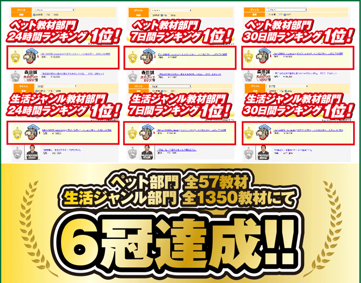 人気ランキング6冠達成！